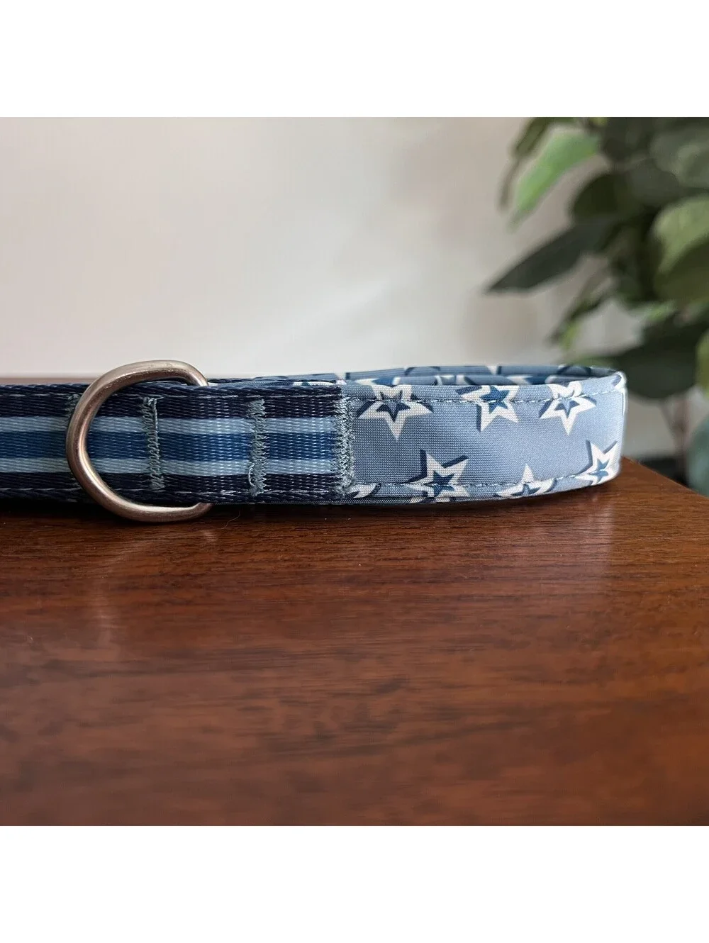NWT 4’ Short Unisex Star Stripes Blue Dog Puppy Neoprene Leash Top Paw Petsmart